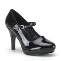 Wide Width Pump With Strap And 4 Inch Heel