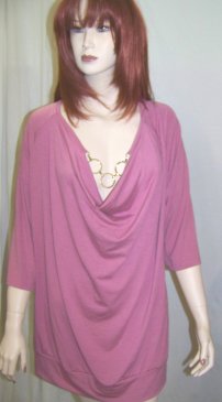Oversized Pink Blouse With Chain - More Details