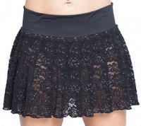 Black Lace Pleated Skirt