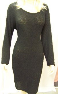 DSLV-Black Popcorn Lace Dress - More Details
