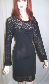 DSLV-Lace Top Lycra Dress - More Details