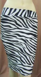 Zebra Print Pencil Skirt