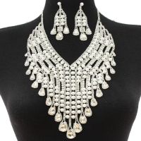 Pearl Teardrop Necklace Set 149641SL