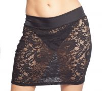 Black Lace Mini Skirt