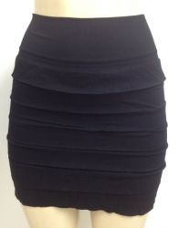 Black Mini Skirt With Ruffles