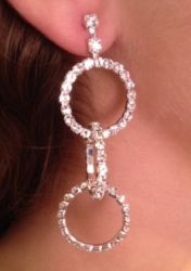 Clip On Rhinestone Earrings Style 101