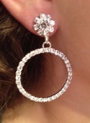 Clip On Rhinestone Earrings Style 103