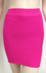 Pink Ribbed Skirt