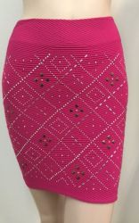 Pink Studded Mini Skirt
