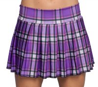 Purple Plaid Mini Skirt