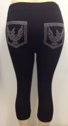 Studded Back Leggings Queen Size