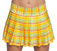 Yellow+Plaid+Mini+Skirt