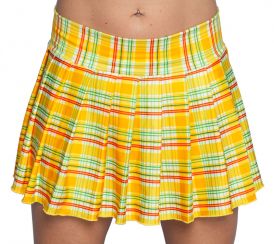 yellow plaid skirt queen